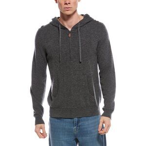 Mette Mens  Cashmere 1-4-Zip Hoodie, Grey